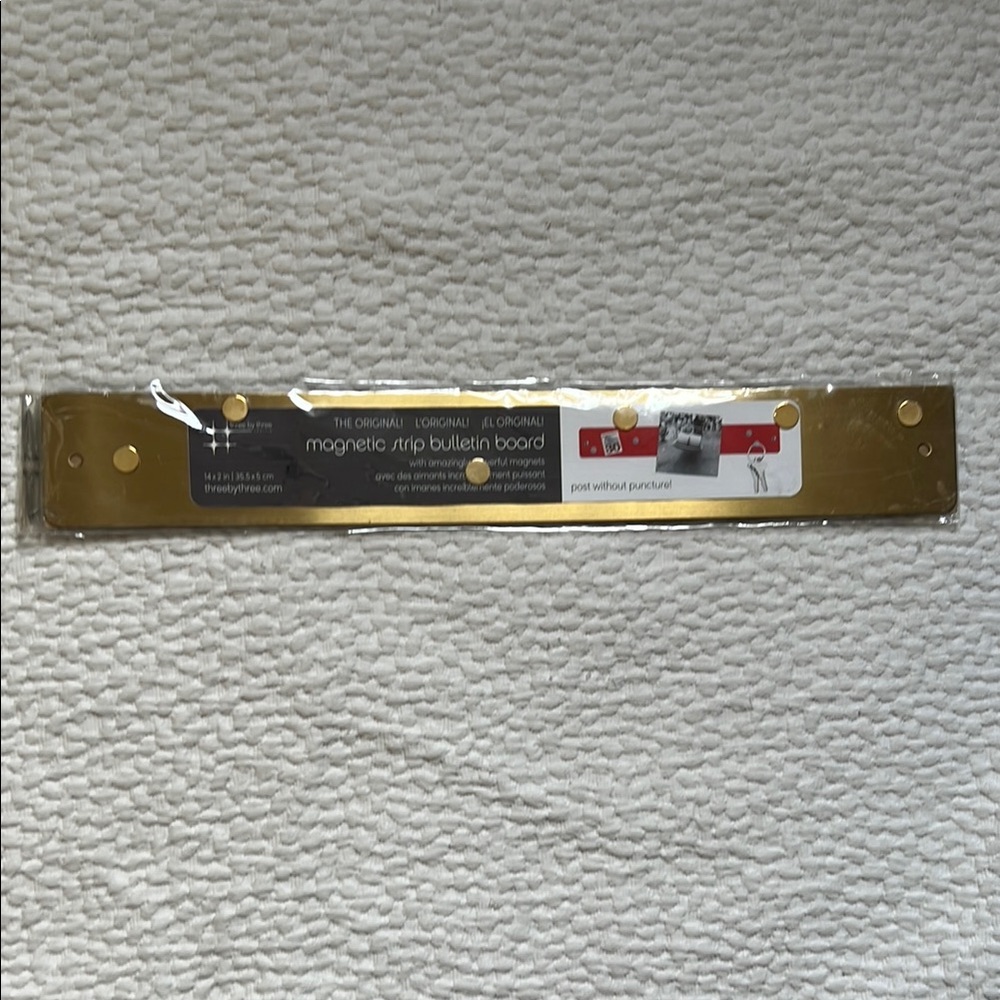 Gold Magnetic Strip Bulletin Board